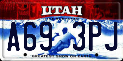 UT license plate A693PJ