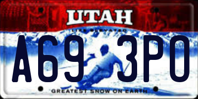 UT license plate A693PO