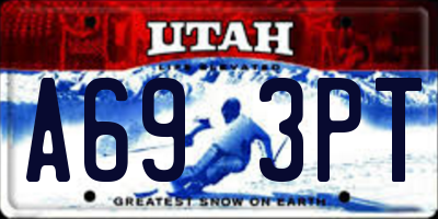 UT license plate A693PT