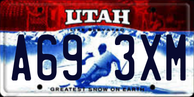 UT license plate A693XM