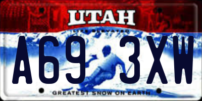 UT license plate A693XW