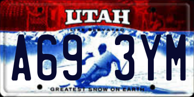 UT license plate A693YM