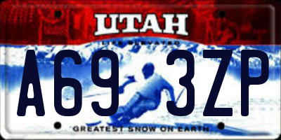 UT license plate A693ZP