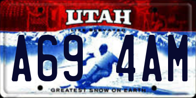 UT license plate A694AM
