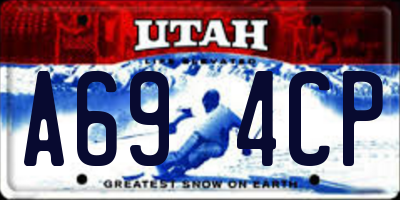 UT license plate A694CP
