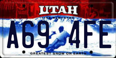 UT license plate A694FE