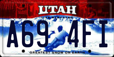 UT license plate A694FI