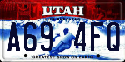 UT license plate A694FQ