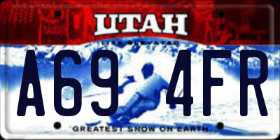 UT license plate A694FR
