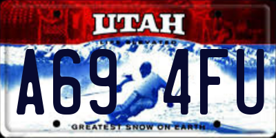 UT license plate A694FU