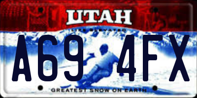 UT license plate A694FX
