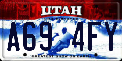 UT license plate A694FY