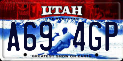 UT license plate A694GP