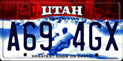 UT license plate A694GX