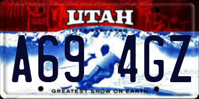 UT license plate A694GZ