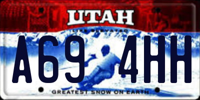 UT license plate A694HH