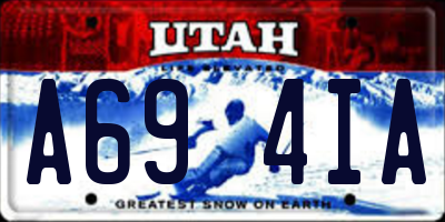 UT license plate A694IA