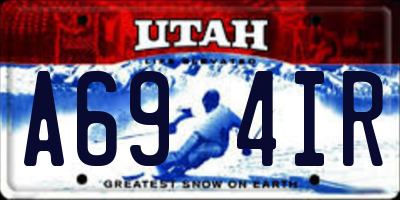 UT license plate A694IR