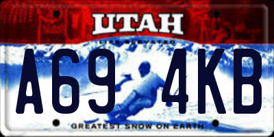 UT license plate A694KB