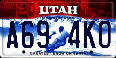 UT license plate A694KO