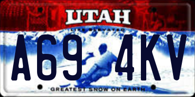 UT license plate A694KV