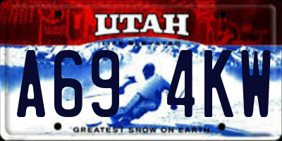 UT license plate A694KW