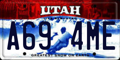 UT license plate A694ME
