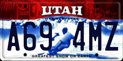 UT license plate A694MZ