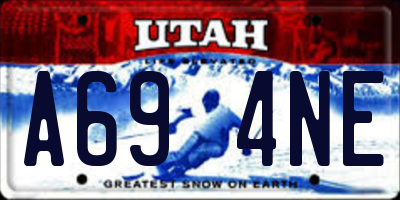 UT license plate A694NE