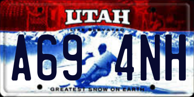 UT license plate A694NH