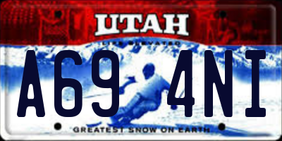 UT license plate A694NI
