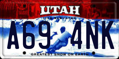 UT license plate A694NK