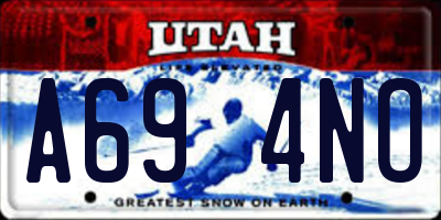 UT license plate A694NO