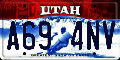 UT license plate A694NV