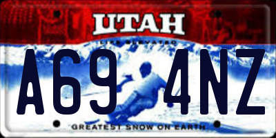 UT license plate A694NZ