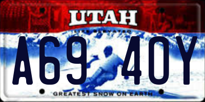 UT license plate A694OY