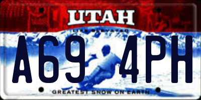 UT license plate A694PH
