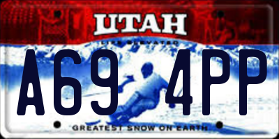 UT license plate A694PP