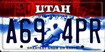 UT license plate A694PR