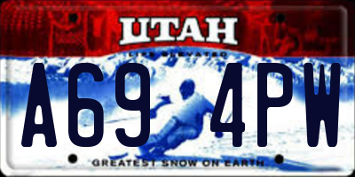 UT license plate A694PW