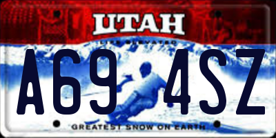 UT license plate A694SZ