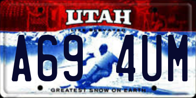 UT license plate A694UM