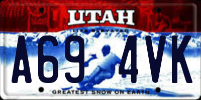 UT license plate A694VK