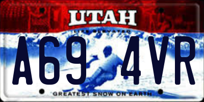 UT license plate A694VR