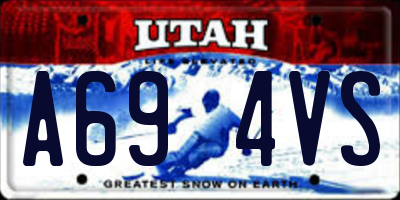 UT license plate A694VS