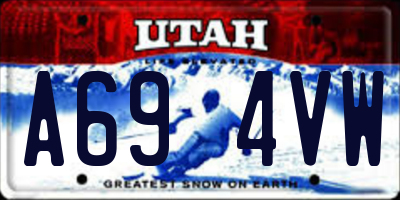 UT license plate A694VW