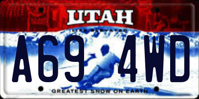 UT license plate A694WD