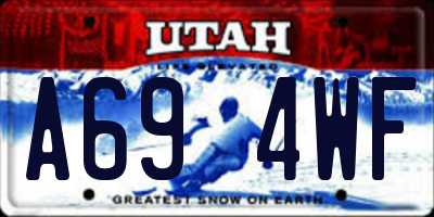 UT license plate A694WF