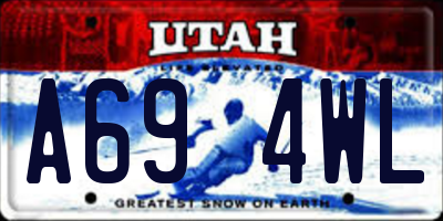 UT license plate A694WL