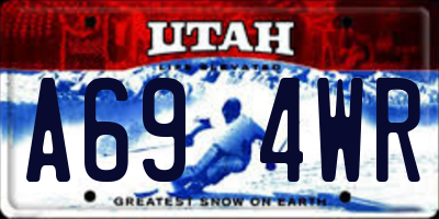 UT license plate A694WR